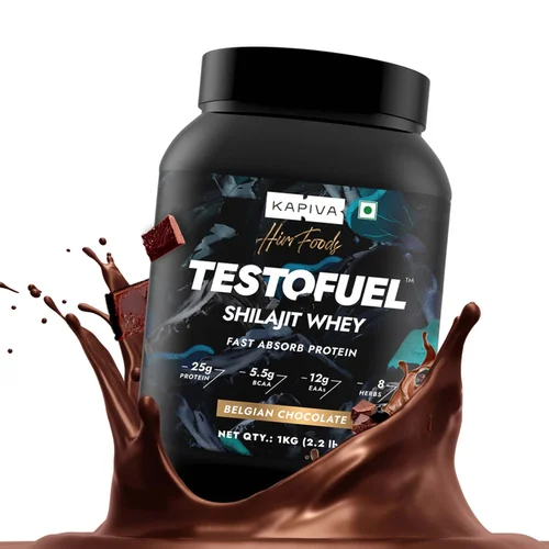 Kapiva TestoFuel Belgian Chocolate – Natural Testosterone Booster & Energy Drink (250 g)