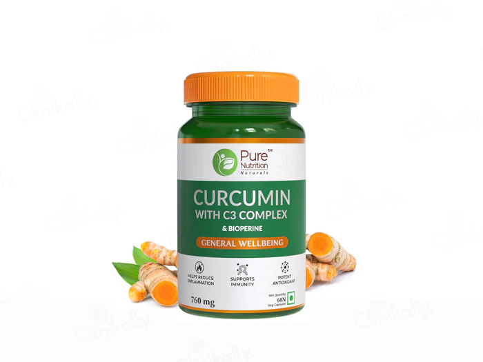 Pure Nutrition Curcumin With C3 Complex & Bioperine Veg Capsule