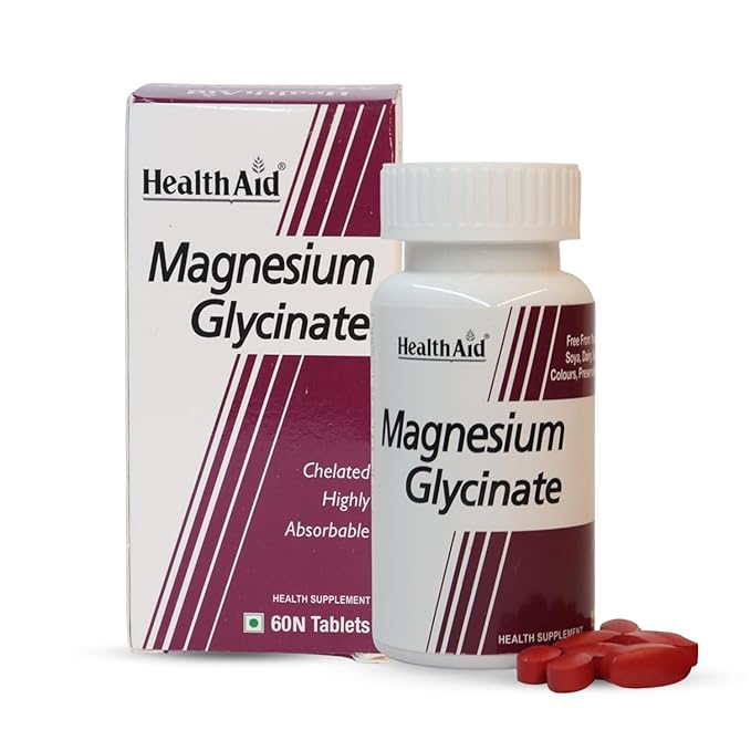 HealthAid Chelated Magnesium Glycinate with Zinc – Magnesium Supplement.