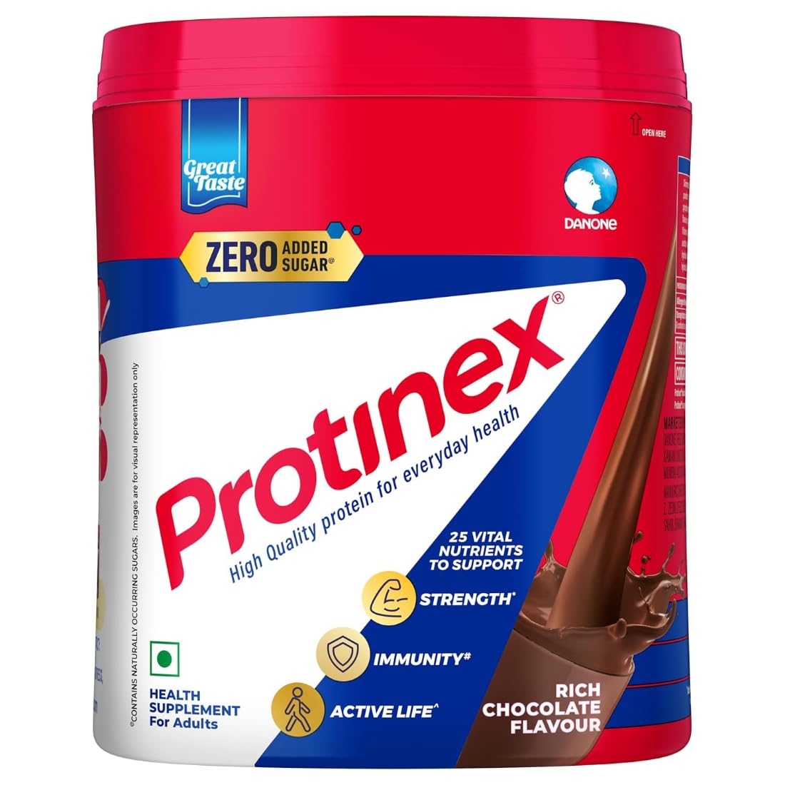 Protinex Rich Chocolate Flavour Zero Added Sugar Powder Jar 400gm