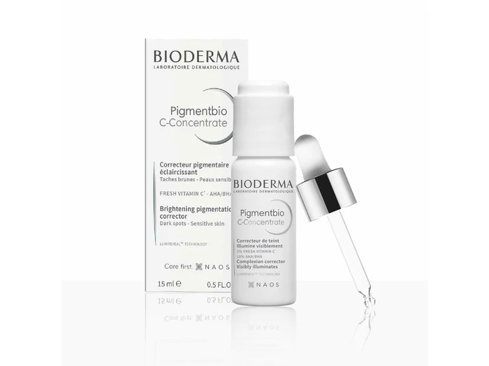 Bioderma Pigmentbio C-Concentrate – Brightening Night Serum with Vitamin C, AHA & BHA (15ml)